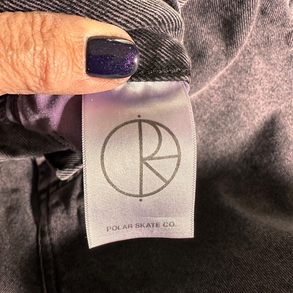 Polar Skate Company, Big Boy purple/black denim, size XXS - Picture 3 of 6